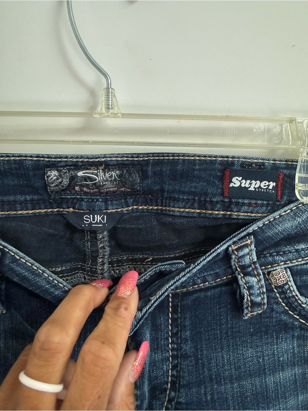 Women’s Dark Blue Slim Fit Jeans - Picture 6 of 11